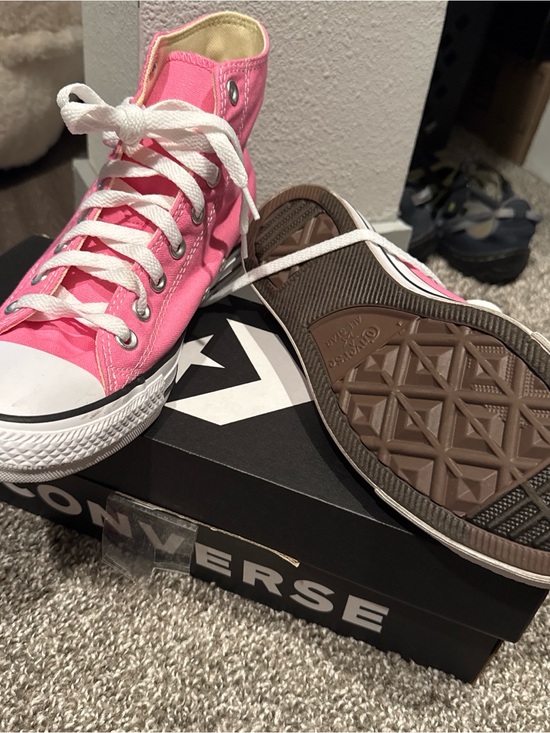 pink high top hot pink converse youth